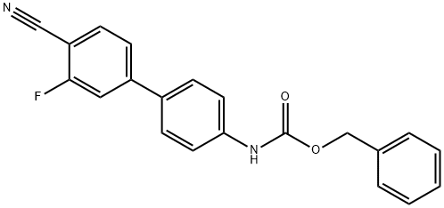 Benzyl N-[4-(4-cyano-3-fluorophenyl)phenyl]carbaMate Struktur