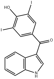 3-(3,5-DIIODO-4-HYDROXYBENZOYL)-INDOLE Struktur