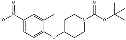 1N-BOC 4-(2'-METHYL-4'-NITROPHENOXY) PIPERIDINE Struktur