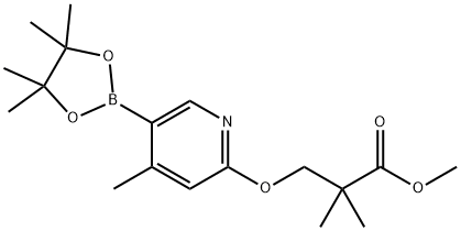 Methyl 2,2-diMethyl-3-((4-Methyl-5-(4,4,5,5-tetraMethyl-1,3,2-dioxaborolan-2-yl)pyridin-2-yl)oxy)propanoate Struktur