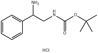 (2-AMINO-2-PHENYL-ETHYL)-CARBAMIC ACID TERT-BUTYL ESTER HYDROCHLORIDE Struktur