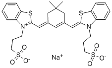 3-(3-SULFOPROPYL)-2-([3-[(3-SULFOPROPYL)-2-BENZOTHIAZOLINYLIDENE) METHYL]-5,5-DIMETHYL-2-CYCLOHEXEN-1-YLIDENE]METHYL)BENZOTHIAZOLIUM INNER SALT SODIUM SALT Struktur