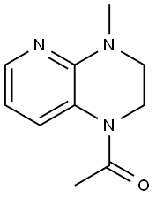 Pyrido[2,3-b]pyrazine, 1-acetyl-1,2,3,4-tetrahydro-4-methyl- (9CI) Struktur