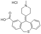 11-(1-Methyl-4-piperidylidene)-6,11-dihydrodibenzo(b,e)thiepine-9-carb oxylic acid HCl Struktur