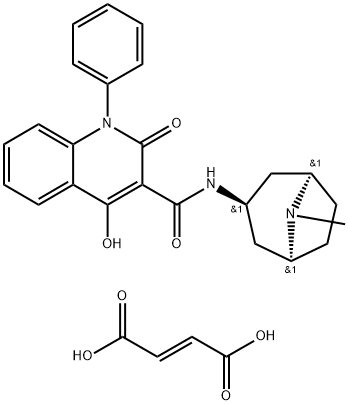 but-2-enedioic acid, 2-hydroxy-N-(8-methyl-8-azabicyclo[3.2.1]oct-3-yl )-4-oxo-1-phenyl-quinoline-3-carboxamide Struktur