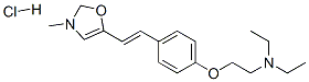 N,N-diethyl-2-[4-[(E)-2-(3-methyloxazol-5-yl)ethenyl]phenoxy]ethanamin e hydrochloride Struktur