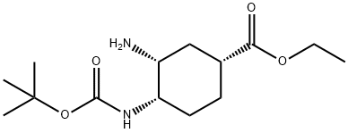 (1R,3R,4S)-3-Amino-4-(Boc-amino)cyclohexane-carboxylic acid ethyl ester Struktur