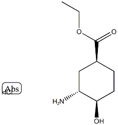 ethyl (1S,3R,4R)-3-amino-4-hydroxycyclohexane-1-carboxylate hydrochloride Struktur