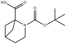 2-Boc-2-azabicyclo[3.1.1]heptane-1-carboxylic acid Struktur