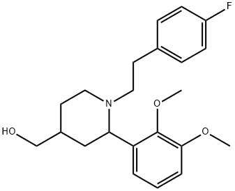 (+/-)-ALPHA-(2,3-DIMETHOXY-PHENYL)-1-[2-(4-FLUOROPHENYL)ETHYL]-4-PIPERIDINE-METHANOL Struktur