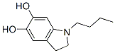 1H-Indole-5,6-diol, 1-butyl-2,3-dihydro- (9CI) Struktur