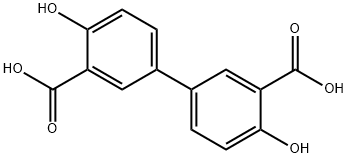 4,4'-Dihydroxybiphenyl-3,3'-dicarboxylic acid Struktur