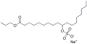 sodium 1-propyl 10-(sulphooxy)octadecanoate Struktur