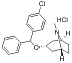 3-ALPHA-[(4-CHLOROPHENYL)PHENYLMETHOXY] TROPANE HYDROCHLORIDE Struktur