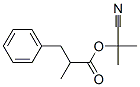 2-Methyl-3-phenylpropionic acid 1-cyano-1-methylethyl ester Struktur