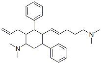 2-Allyl-4-[5-(dimethylamino)-1-pentenyl]-N,N-dimethyl-3,5-diphenylcyclohexanamine Struktur