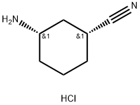 cis-3-Aminocyclohexanecarbonitrile hydrochloride Struktur