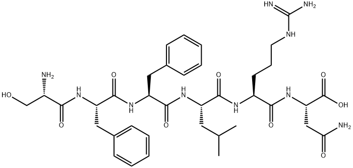 H-SER-PHE-PHE-LEU-ARG-ASN-OH TRIFLUOROACETATE Struktur