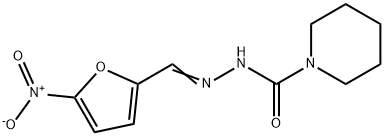 1-Piperidinecarboxylic acid 2-(5-nitrofurfurylidene) hydrazide Struktur