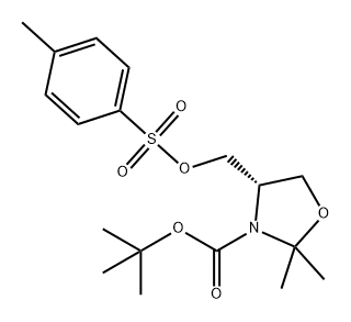 ((S)-3-(TERT-BUTOXYCARBONYL)-2,2-DIMETHYLOXAZOLIDIN-4-YL)METHYL 4-METHYLBENZENESULFONATE Struktur