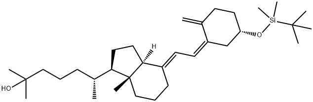 6-(4-{2-[5-(tert-Butyl-dimethyl-silanyloxy)-2-methylene-cyclohexylidene]-ethylidene}-7a-methyl-octahydro-inden-1-yl)-2-methyl-heptan-2-ol Struktur