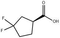 (1S)-3,3-difluorocyclopentane-1-carboxylic acid Struktur