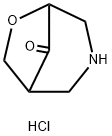 6-Oxa-3-azabicyclo[3.2.1]octan-8-one hydrochloride Struktur