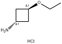 trans-3-Ethoxycyclobutan-1-amine hydrochloride Struktur