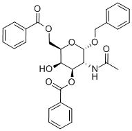 BENZYL 2-ACETAMIDO-3,6-DI-O-BENZOYL-2-DEOXY-ALPHA-D-GALACTOPYRANOSIDE Struktur