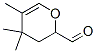 2H-Pyran-2-carboxaldehyde, 3,4-dihydro-4,4,5-trimethyl- (9CI) Struktur