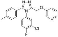 4H-1,2,4-Triazole, 4-(3-chloro-4-fluorophenyl)-3-(4-methylphenyl)-5-(p henoxymethyl)- Struktur