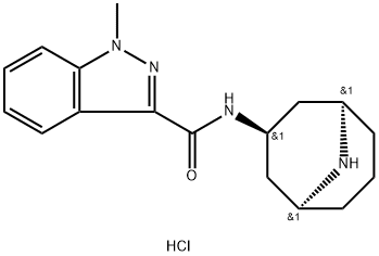 N-[(1R,3r,5S)-9-azabicyclo[3.3.1]non-3-yl]-1-Methyl-1H-indazole-3-carboxaMide hydrochloride Struktur