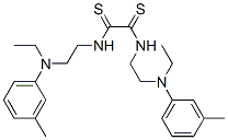 N,N'-Bis[2-[ethyl(3-methylphenyl)amino]ethyl]-1,2-dithioxoethane-1,2-diamine Struktur