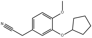 2-(3-(cyclopentyloxy)-4-Methoxyphenyl)acetonitrile Struktur