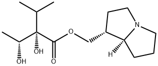 (2S,3R)-2,3-Dihydroxy-2-isopropylbutanoic acid [(1R,7aS)-2,3,5,6,7,7a-hexahydro-1H-pyrrolizin-1-yl]methyl ester Struktur