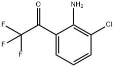 1-(2-Amino-3-chlorophenyl)-2,2,2-trifluoroethan-1-one, 2-Chloro-6-(trifluoroacetyl)aniline Struktur