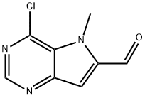 7-Bromo-5-methyl-5H-pyrrolo-[3,2-d]pyrimidine-6-carbaldehyde Struktur