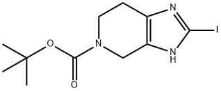 tert-butyl 2-iodo-1,4,6,7-tetrahydro-5H-imidazo[4,5-c]pyridine-5-carboxylate Struktur