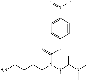 N(alpha)(N,N-dimethylcarbamoyl)-alpha-azalysine 4-nitrophenyl ester Struktur