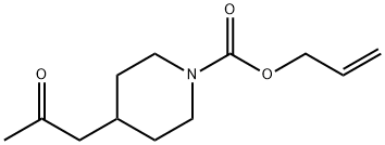 1-Piperidinecarboxylic acid, 4-(2-oxopropyl)-, 2-propenyl ester Struktur