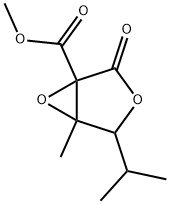 methyl 1-methyl-4-oxo-2-propan-2-yl-3,6-dioxabicyclo[3.1.0]hexane-5-ca rboxylate Struktur