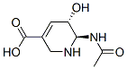 3-Pyridinecarboxylicacid,6-(acetylamino)-1,2,5,6-tetrahydro-5-hydroxy-,(5S-trans)-(9CI) Struktur