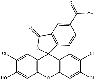 5'-carboxyl-2',7'-dichlorodihydrofluorescein Struktur