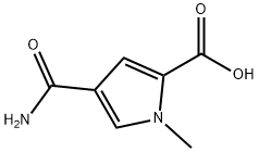 1H-Pyrrole-2-carboxylicacid,4-(aminocarbonyl)-1-methyl-(9CI) Struktur