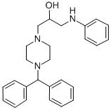 1-Piperazineethanol, 4-(diphenylmethyl)-alpha-((phenylamino)methyl)- Struktur