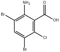 2-AMINO-3,5-DIBROMO-6-CHLOROBENZOIC ACID Struktur