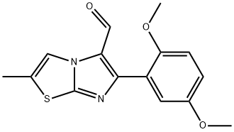 6-(2,5-DIMETHOXYPHENYL)-2-METHYLIMIDAZO[2,1-B]THIAZOLE-5-CARBOXALDEHYDE Struktur