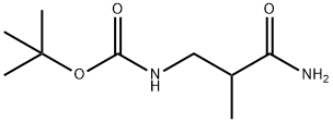 Carbamic acid, (3-amino-2-methyl-3-oxopropyl)-, 1,1-dimethylethyl ester (9CI) Struktur