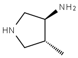 (3S-trans)-4-Methylpyrrolidin-3-amine Struktur