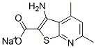 SODIUM 3-AMINO-4,6-DIMETHYLTHIENO[2,3-B]PYRIDINE-2-CARBOXYLATE Struktur